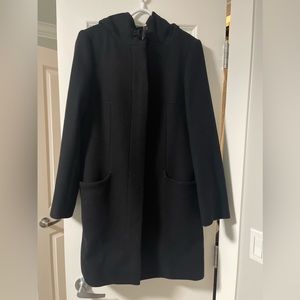 Babaton Pearce Wool Coat, Black, Medium.